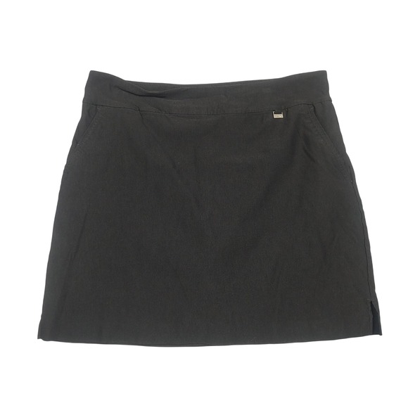 EP Pro Pants - EP Pro Skort Women Size 14 Black Solid Active Golf Stretch Rayon Blend